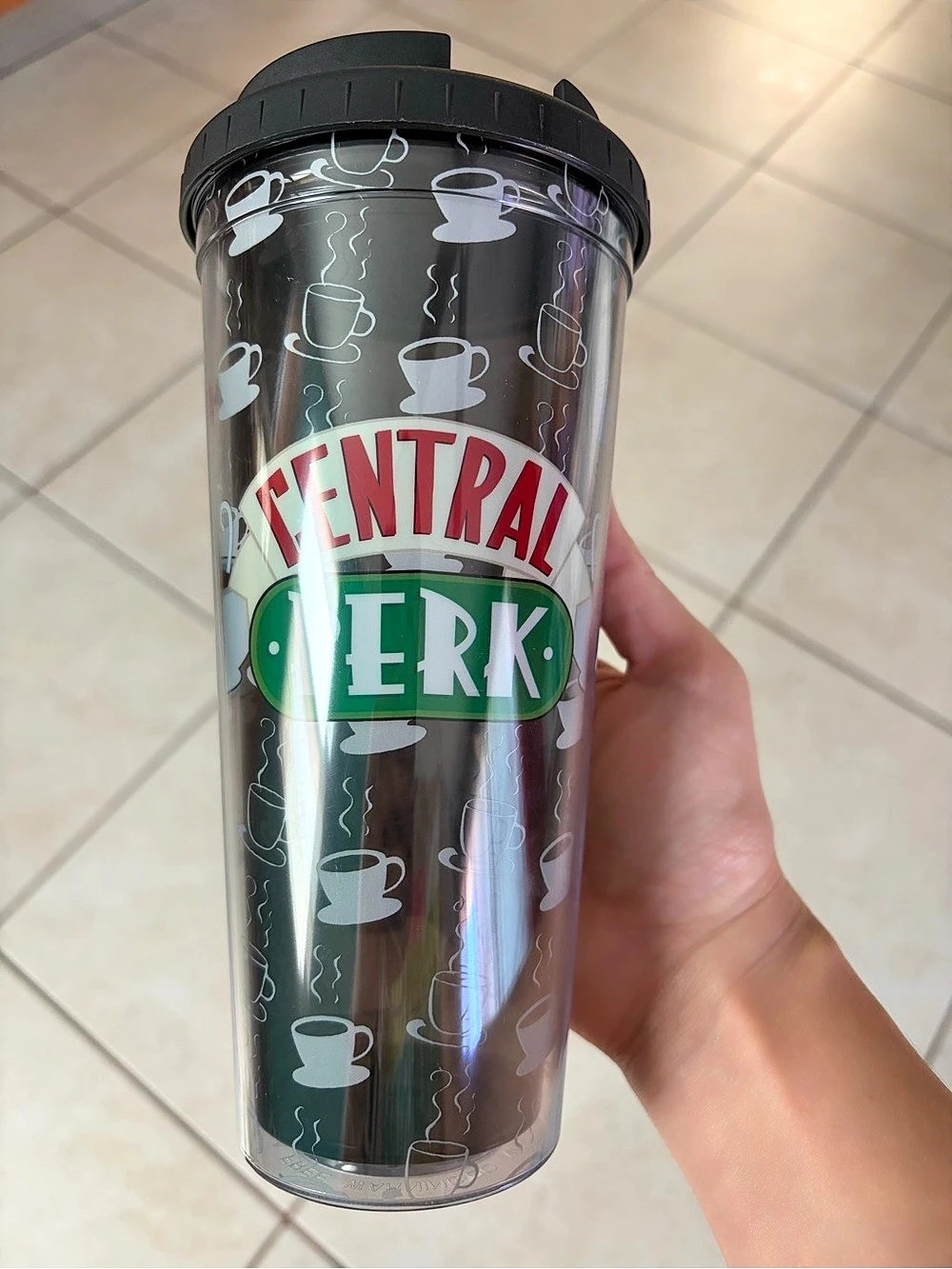4Friends Central Perk travel mug Travel Mug Black & Green NWT